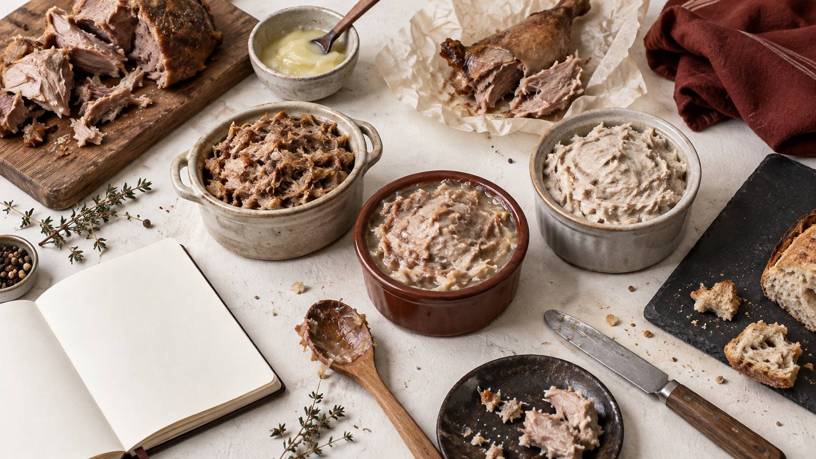Illustration éditoriale du sujet : Rillettes : ce qui sépare Tours, Le Mans et l'oie