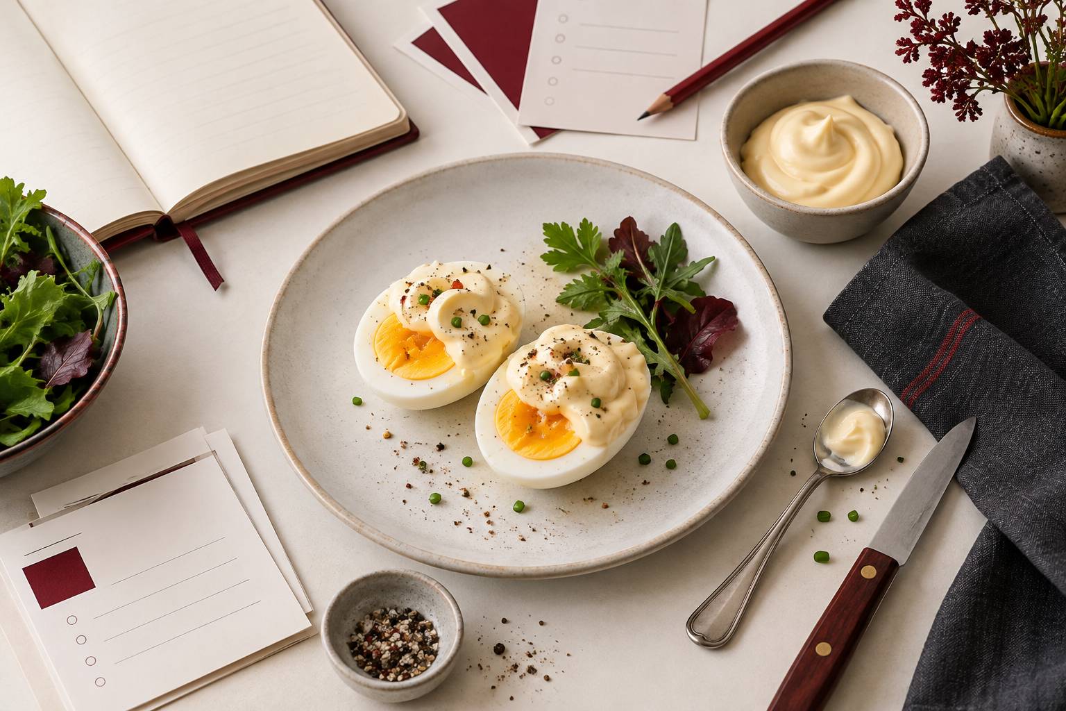 Illustration éditoriale du sujet : Œuf mayonnaise : ce que note vraiment le concours