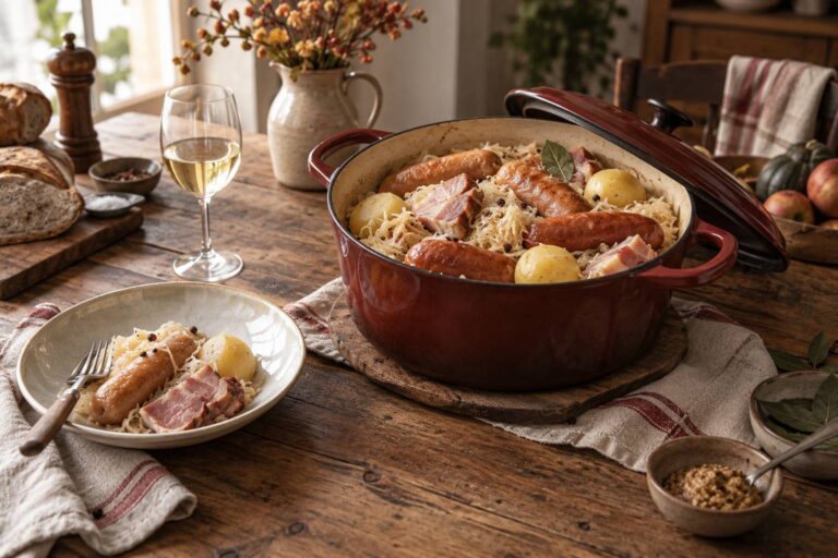 Choucroute garnie : la composition minimale selon les sources